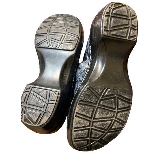 Bass Sheena Blue Vegan Leather Embossed Slip-On Loafers Clogs Size 7.5 - Picture 7 of 7